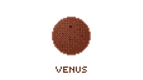 Solar system planets pixel animation visual presentation  Stock Footage 307660292