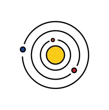 Solar system. The planets revolve around the star Illustrazione stock