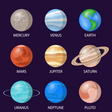 Solar system planets, vector illustration Illustrazione stock