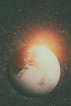 Solar System - Pluto. It is a dwarf planet in the Kuiper belt. Stock Photos