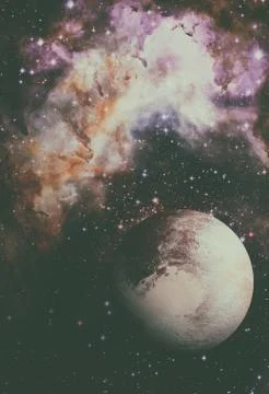 Solar System - Pluto. It is a dwarf planet in the Kuiper belt. Stock Photos