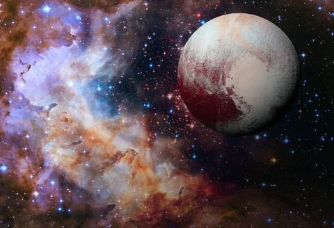 Solar System - Pluto. It is a dwarf planet in the Kuiper belt. Solar Syste... Stock Photos