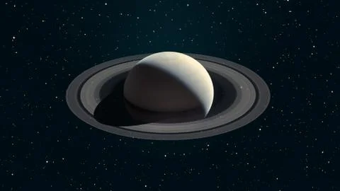 Solar System - Saturn. It is the sixth planet from the Sun. Stock Photos