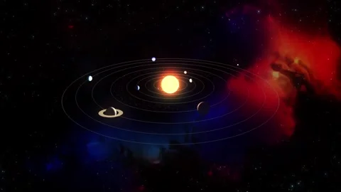 Solar System - Seamless Loop Animation 库存影片 338188021