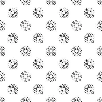 Solar system seamless pattern with orbits and planets Stock Illustration