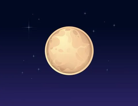 Solar system space object planet Mercury vector illustration on deep sky Stock Illustration