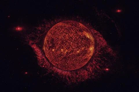 Solar System. Sun. Elements of this image furnished by NASA Solar System -... Foto stock