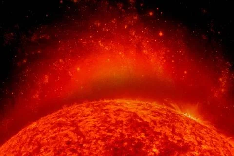 Solar System - Sun. Elements of this image furnished by NASA. Solar System... Foto stock
