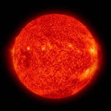 Solar System - Sun. Isolated planet on black background. Foto stock