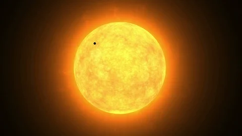 Solar system, the Sun with Venus transit Video stock 113881079