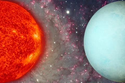 Solar System - Uranus. Elements of this image furnished by NASA. Stock Photos