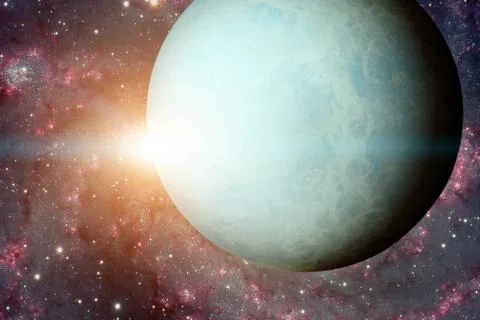 Solar System - Uranus. Elements of this image furnished by NASA. Stock Photos