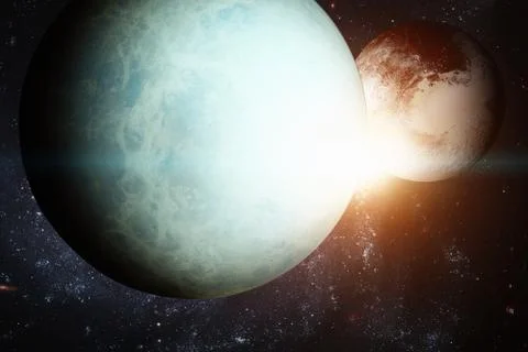 Solar System - Uranus. Elements of this image furnished by NASA. Stock Photos