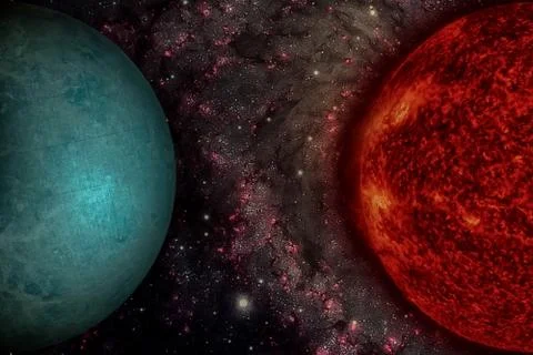 Solar System - Uranus. Elements of this image furnished by NASA. Stock Photos