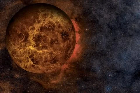 Solar System - Venus. Elements of this image furnished by NASA. Foto stock
