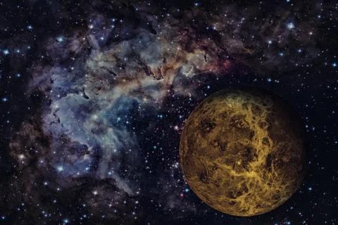 Solar System - Venus. Elements of this image furnished by NASA. Foto stock