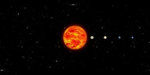 Solar System Virtual Reality Animation Stock Footage 72310894