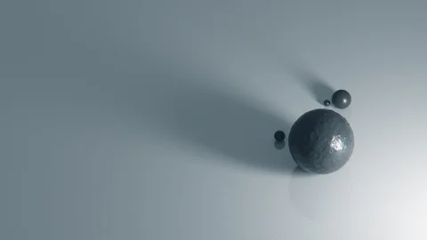 Solar system on the white paper. 3d rendering seamless animation Stock Footage 124921049