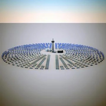 Solar Tower Mojave Desert California 3D Model