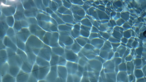 Solar transparent reflexes in the pool sunny day Video stock 265654771