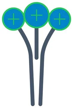 Solar tree supplying green clean energy symbol Stock Illustration