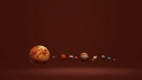 The  Solar universe 3d rendering for  science or  education content. Video stock 106850238