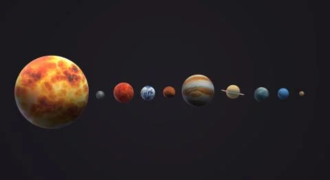 Solar universe 3d rendering for  science or  education content. Stock Illustration