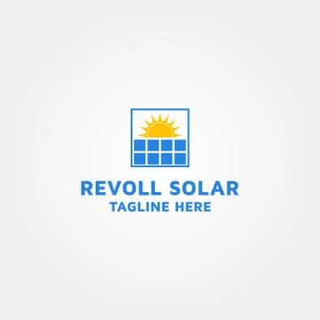 Solar Vector Logo design template Stock Illustration
