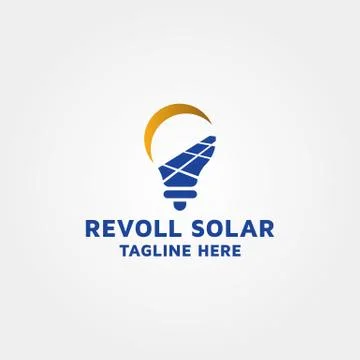 Solar Vector Logo design template inspiration Stock Illustration