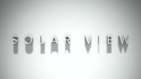 Solar View 3D title animation with shadows on a white background Stock Footage 296733740