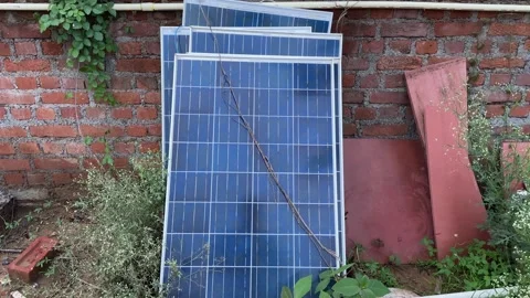Solar waste for recycling Stock Footage 313919362