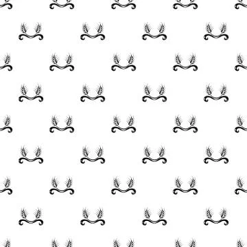 Solar Wheat pattern vector seamless Stock Illustration