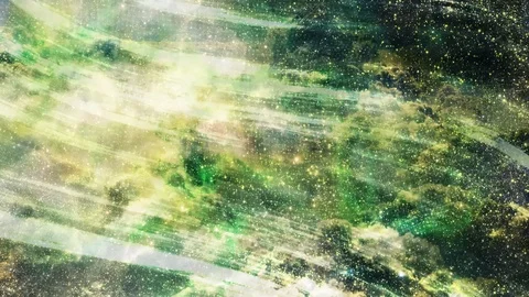 Solar Winds and Clouds in Green Emerald Outer Space Backdrop Stock Footage 112641813