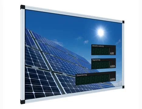 Solaranzeige - deutsch - LCD ohne Werte , einfach editierbar durch Beschne... Stock Photos