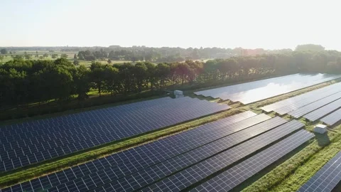Solarfarm in the Netherlands Stock Footage 289908243
