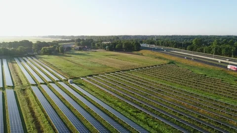 Solarfarm in the Netherlands Stock Footage 289908288