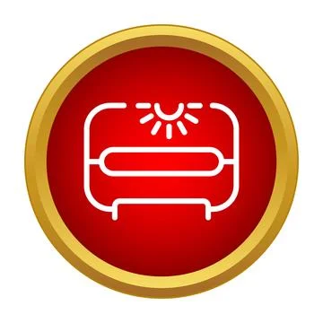 Solarium tanning bed spa icon design Stock Illustration