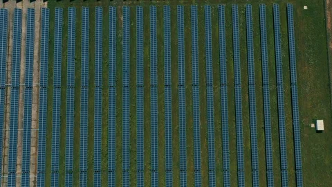 SolarPark Horizontal Flight Stock Footage 116247252