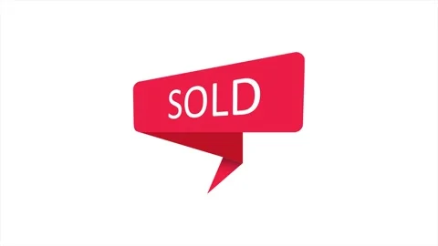 SOLD. Animated banner with caption Stock Footage 308033047