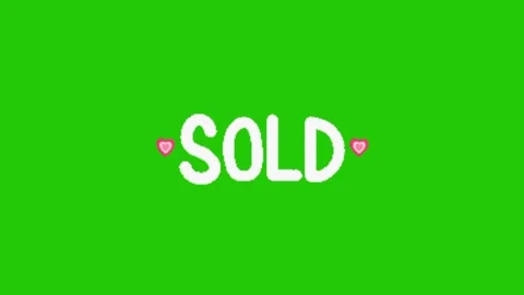 Sold animation on green screen 库存影片 332643326