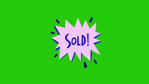 Sold animation on green screen Stock-Footage 332643331