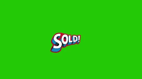 Sold animation on green screen 库存影片 332643335