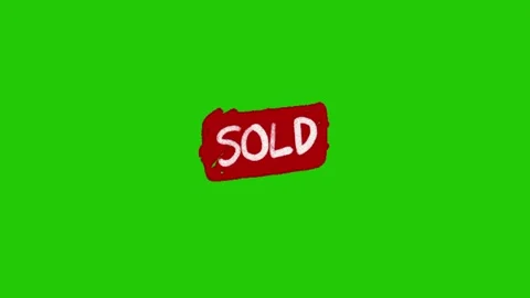 Sold animation on green screen 库存影片 332643344