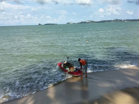 Sold by boat Stock Footage 71009875