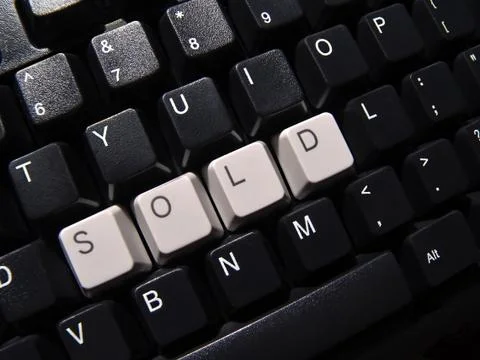 Sold computer keyboard Stock Photos