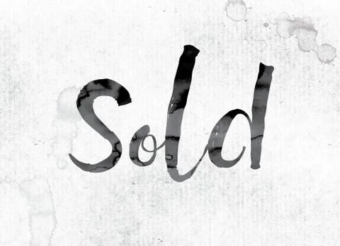 Sold Concept Painted in Ink Stock Illustration