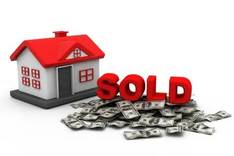 Sold home concept. Stock Illustration