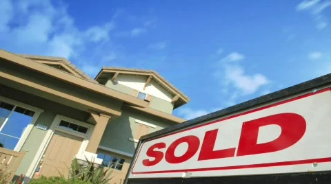 Sold home timelapse Stock Footage