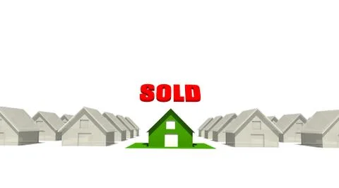 Sold house Stock Illustration