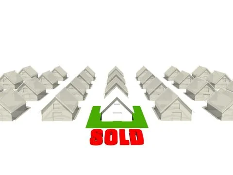 Sold house Stock Illustration
